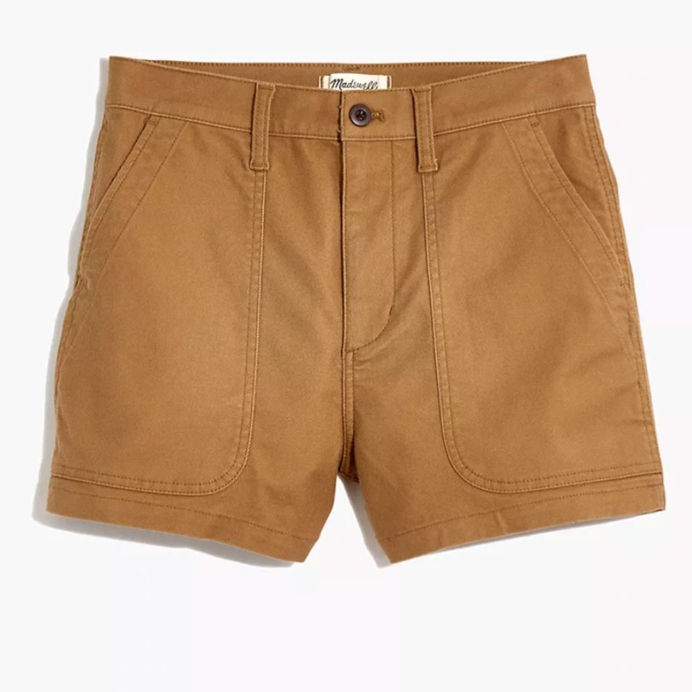 Madewell Perfect Vintage Military Short in Khaki